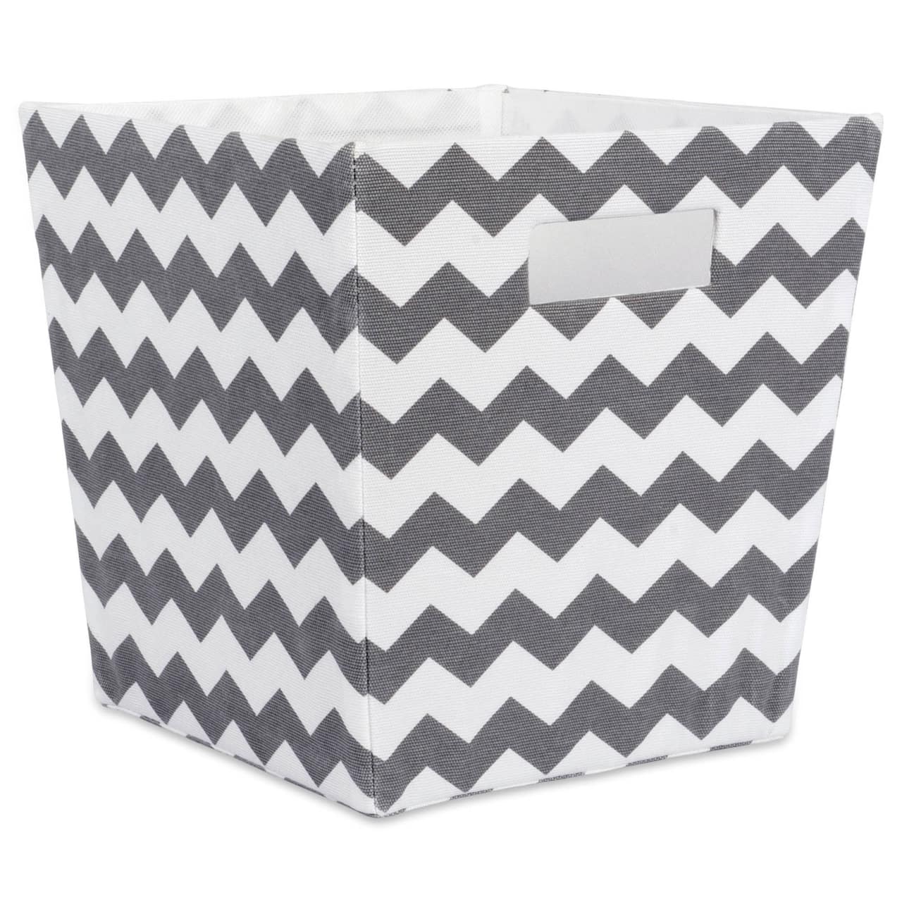 DII® 11" Trapezoid Polyester Chevron Storage Bin